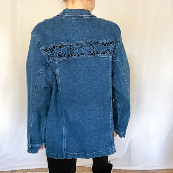 Draper’s & Damon’s Soft Stretch Denim Embellished Jacket - Picture 7 of 8